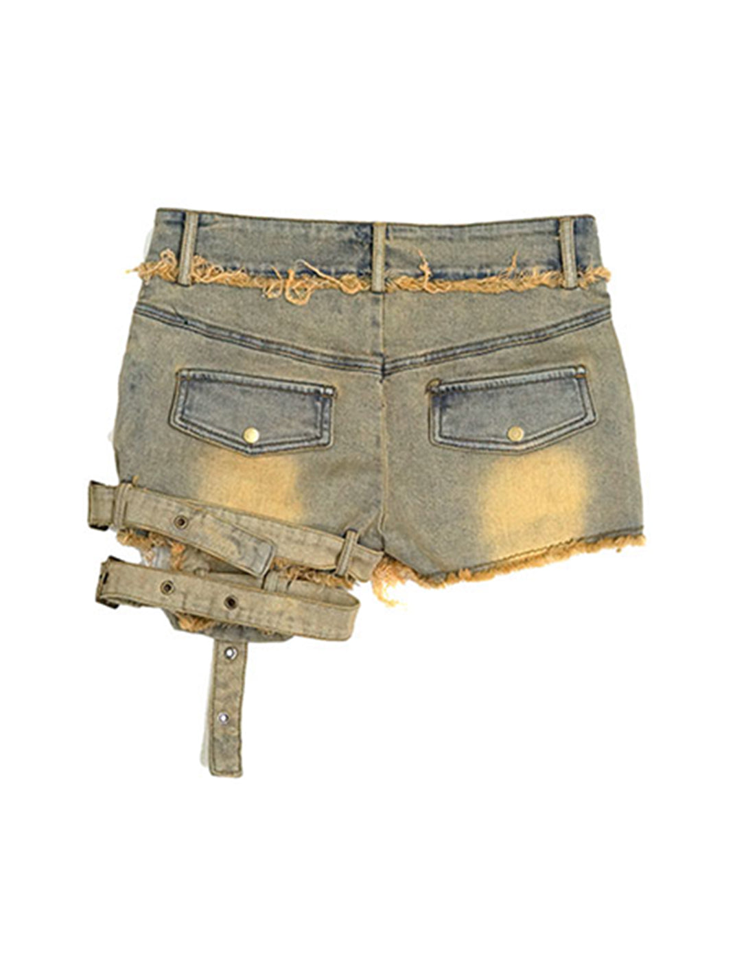 CestNous|Women's Washed Lace-Up Denim Shorts - PSYLOS 1, CestNous|Women's Washed Lace-Up Denim Shorts, Denim Shorts, CestNous, PSYLOS 1